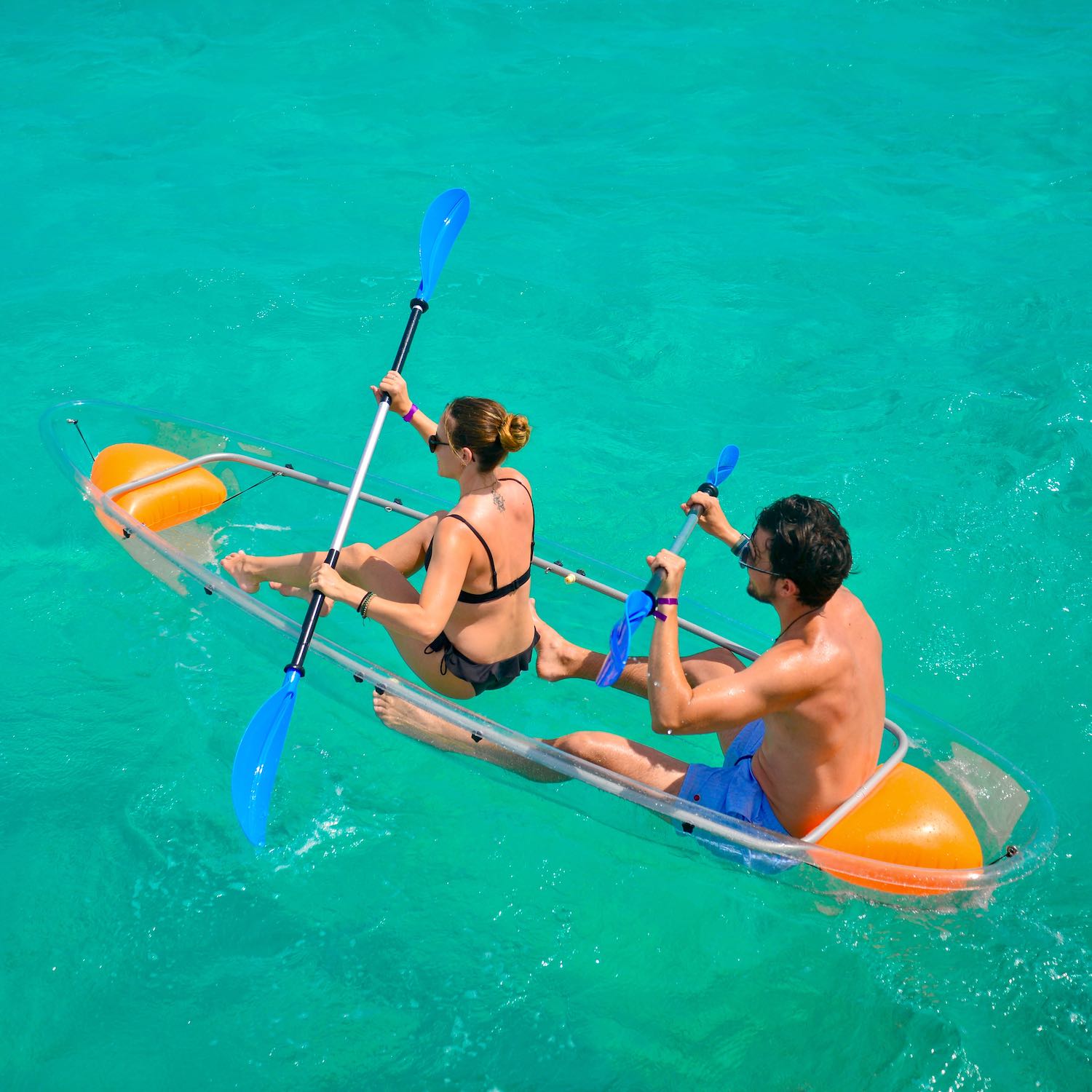 GLASS KAYAK , PEDALOS , KAYAK & STAND-UP PADDLE